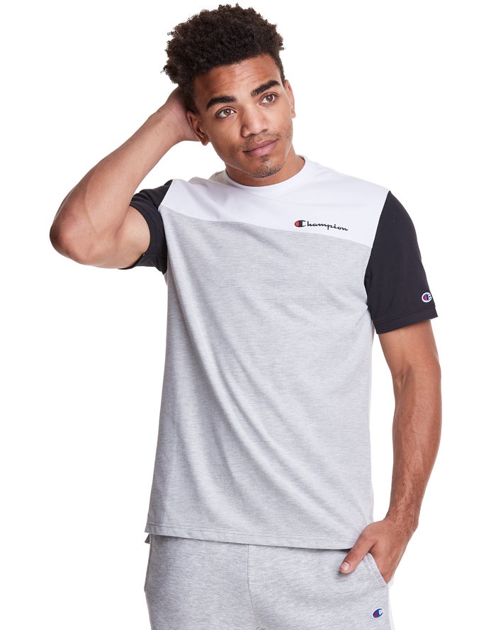 Camiseta Champion Hombre - Colorblock ( Blancas/Gris ) 7581026-PE